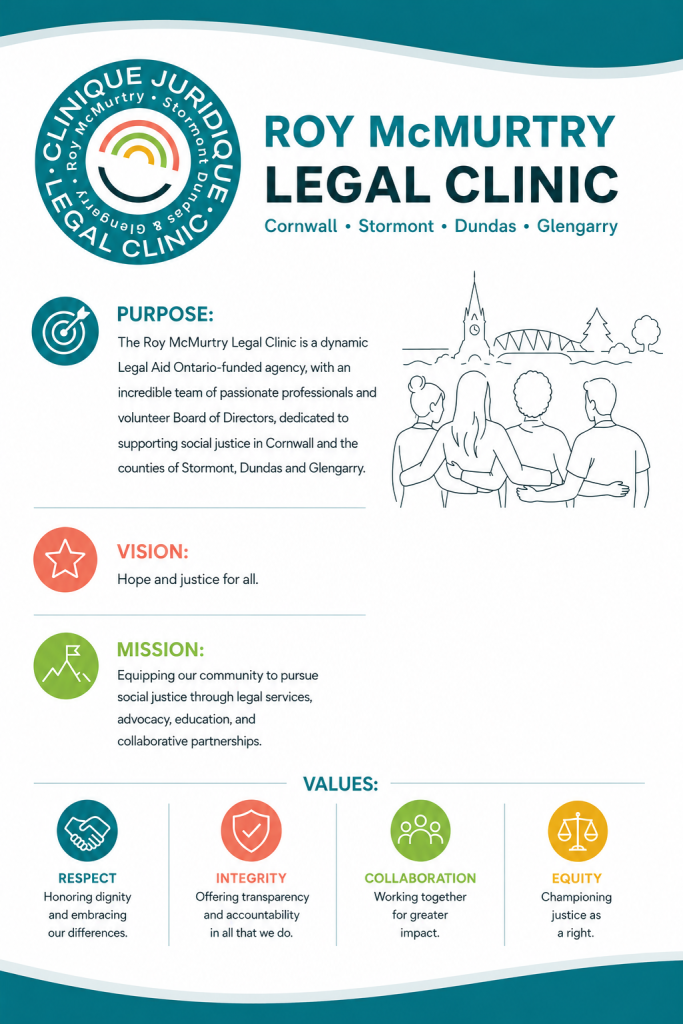 Roy McMurtry Legal Clinic Purpose Vision Mission